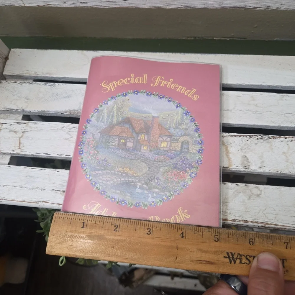 Vintage Special Friends Address Book Cottage Core Grandma Chic Krown 1991 NOS